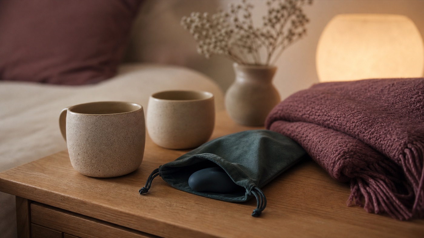 Warm relationship wellness still life for a couples comfort and consent guide